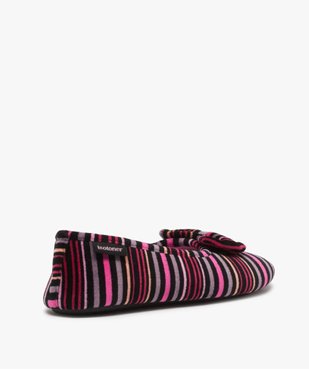 Chaussons femme ballerines en velours uni – Isotoner vue4 - ISOTONER - GEMO