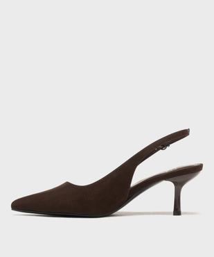 Escarpins slingback à bout pointu et kitten heels femme - Follow Me vue3 - FOLLOW ME - GEMO