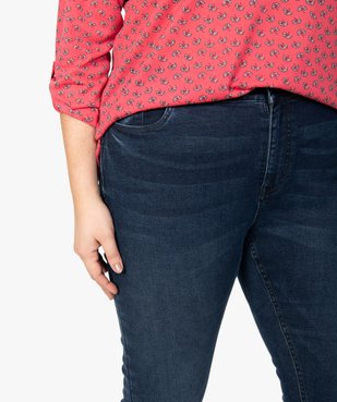 Jean femme grande taille coupe Slim taille normale confort + vue2 - GEMO (G TAILLE) - GEMO