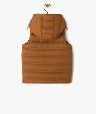 Blouson sans manches réversible à capuche bébé garçon vue3 - GEMO 4G BEBE - GEMO