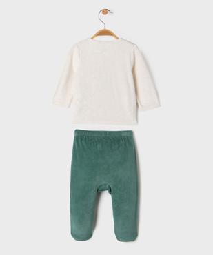 Pyjama 2 pièces en velours avec motif écureuil bébé vue4 - GEMO 4G BEBE - GEMO