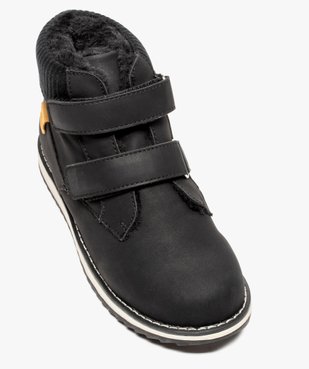 Boots bébé garçon unis à col rembourré fermeture scratch vue5 - GEMO(BEBE DEBT) - GEMO