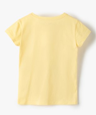 Tee-shirt fille à manches courtes avec motifs pailletés vue3 - GEMO C4G FILLE - GEMO