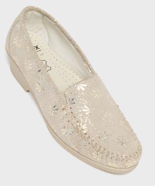 Mocassins confort en cuir à talon compensé femme - G'Flex vue5 - G'FLEX GEMO FOR GOOD - GEMO