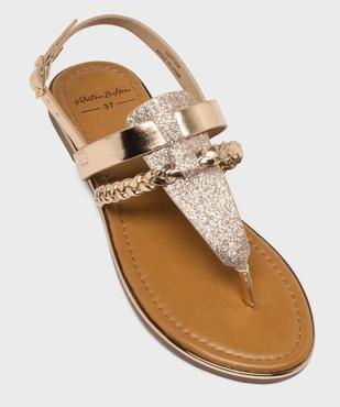 Sandales métallisées à entredoigt femme - Valentina Baldano vue5 - VALENTINA BALDA - GEMO