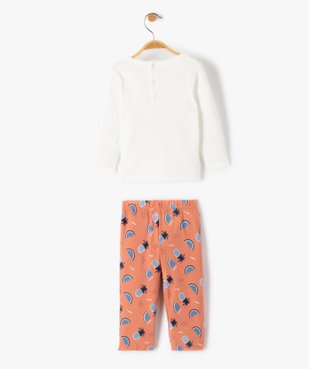 Pyjama bébé en jersey à motifs effet mix&match vue4 - GEMO(BB COUCHE) - GEMO