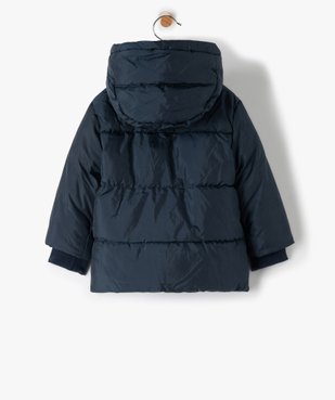 Blouson bébé garçon matelassé avec capuche vue4 - GEMO(BEBE DEBT) - GEMO