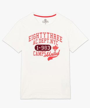 Tee-shirt homme avec motif en maille bouclette  – Camps United vue4 - CAMPS UNITED - GEMO