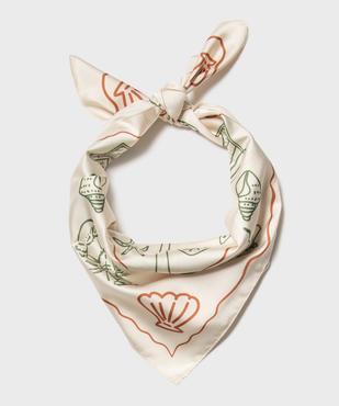 Foulard carré en satin imprimé femme vue2 - GEMO (ACCESS) - GEMO