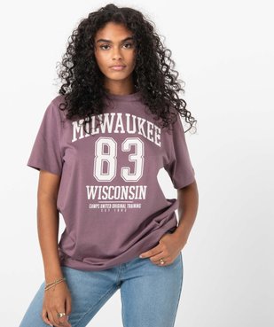 Tee-shirt femme à manches courtes oversize – Camps United vue1 - CAMPS UNITED - GEMO
