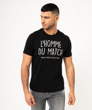 Tee-shirt homme à manches courtes avec message humoristique vue2 - GEMO 4G HOMME - GEMO