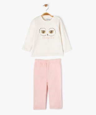 Pyjama 2 pièces velours motif Hedwige bébé fille - Harry Potter vue1 - DISNEY BABY - GEMO