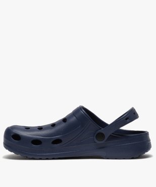 Sabots homme unis souples avec perforations vue3 - GEMO (PLAGE) - GEMO