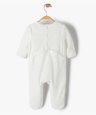 Pyjama bébé fille en velours avec inscription sur le buste vue3 - GEMO(BB COUCHE) - GEMO