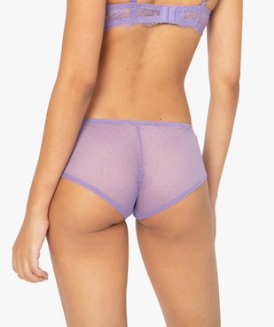Shorty femme en dentelle et tulle (lot de 2) vue2 - GEMO(HOMWR FEM) - GEMO
