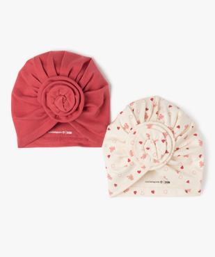 Bonnet en coton style rétro bébé fille (lot de 2) - LuluCastagnette vue1 - LULUCASTAGNETTE - GEMO