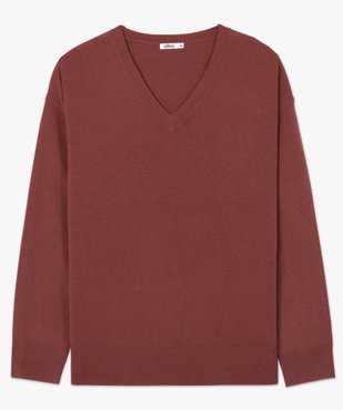 Pull femme à col V en maille ultra douce vue4 - GEMO (MAILLE) - GEMO