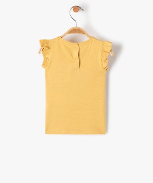 Tee-shirt bébé fille sans manches à volant et poche en crochet vue3 - GEMO(BEBE DEBT) - GEMO