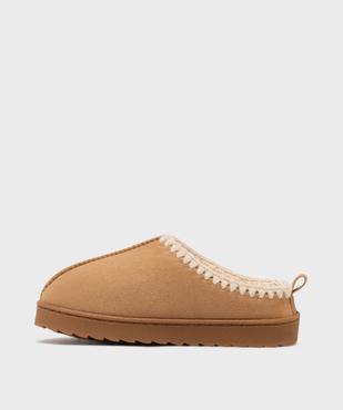 Chaussons mules avec doublure chaude et semelle légère fille  vue3 - GEMO (ENFANT) - GEMO