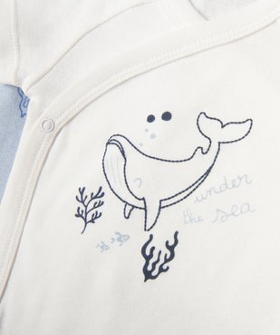 Body manches courtes fermeture croisée motifs marins bébé (lot de 3) vue3 - GEMO 4G BEBE - GEMO