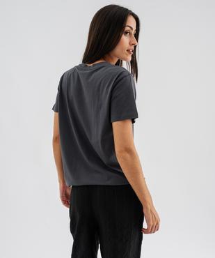 Tee-shirt manches courtes avec motif poitrine femme - Diddl vue4 - DIDDL - GEMO