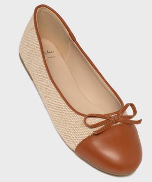 Ballerines en toile et cuir imitation femme - Valentina Baldano vue5 - VALENTINA BALDA - GEMO