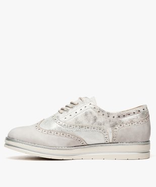 Derbies femme pailletés avec bout golf vue3 - GEMO (CASUAL) - GEMO