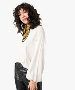 Pull femme à col polo avec larges emmanchures raglan vue1 - GEMO(FEMME PAP) - GEMO