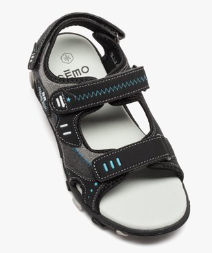 Sandales garçon sport avec trois brides à scratch et semelle crantée vue5 - BUGGY - GEMO