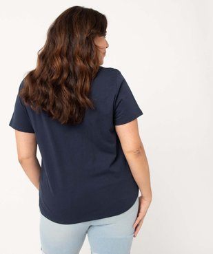 Tee-shirt femme grande taille avec épaules en crochet granny vue3 - GEMO (G TAILLE) - GEMO