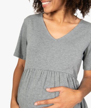 Tee-shirt de grossesse taille empire et manches courtes vue2 - GEMO (MATER) - GEMO