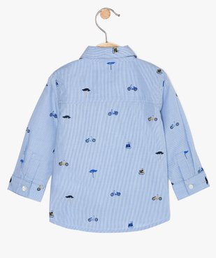 Chemise bébé garçon à rayures et motifs vue3 - GEMO(BEBE DEBT) - GEMO