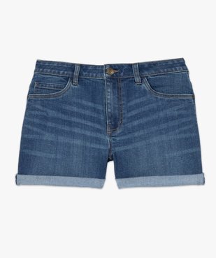 Short femme en jean avec revers cousus vue4 - GEMO(FEMME PAP) - GEMO