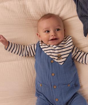 Ensemble 3 pièces salopette, body et bavoir bébé garçon - LuluCastagnette vue6 - LULUCASTAGNETTE - GEMO