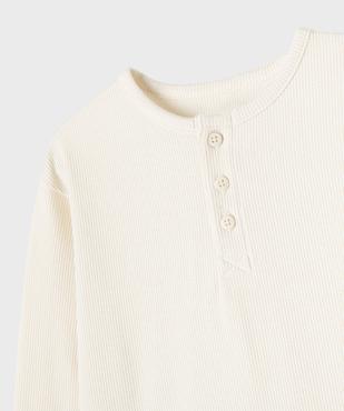 Tee-shirt manches longues en maille nid d’abeille garçon vue3 - GEMO 4G GARCON - GEMO