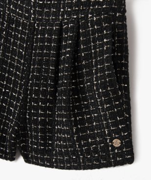 Short large effet tweed fille - LuluCastagnette vue4 - LULUCASTAGNETTE - GEMO