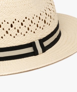 Chapeau traveller en paille homme vue2 - GEMO (ACCESS) - GEMO