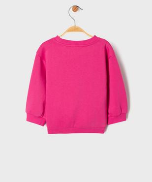 Sweat en molleton doux imprimé fantaisie bébé fille vue3 - GEMO 4G BEBE - GEMO