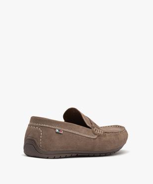 Mocassins en cuir velours homme - Tanéo vue4 - TANEO - GEMO