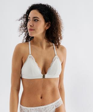Soutien-gorge triangle avec mousses amovibles fermeture devant vue4 - GEMO(HOMWR FEM) - GEMO