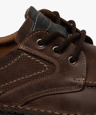 Derbies homme confort à surpiqûres contrastées vue6 - GEMO (CASUAL) - GEMO