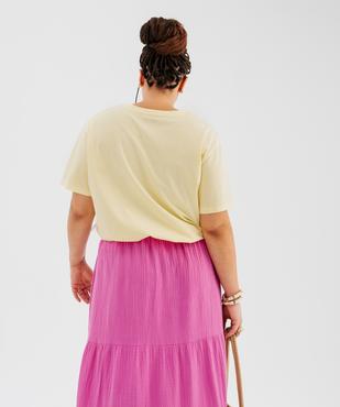 Tee-shirt manches courtes avec motif femme grande taille vue4 - GEMO 4G GT - GEMO
