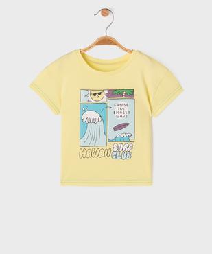 Tee-shirt manches courtes avec motif surf bébé garçon vue1 - GEMO 4G BEBE - GEMO