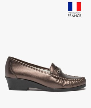Mocassins femme confort unis dessus cuir vue1 - GEMO (CONFORT) - GEMO