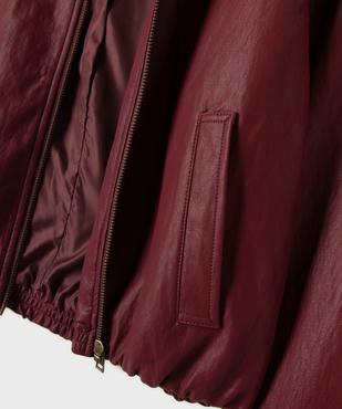 Veste courte à col chemise en cuir imitation femme vue3 - GEMO (JUNIOR) - GEMO