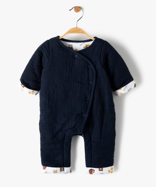 Pyjama bébé chaud en gaze avec doublure imprimée vue1 - GEMO(BB COUCHE) - GEMO
