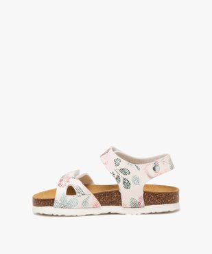 Sandales fille à double scratch et bride talon à motifs vue3 - LOVELY WINGS GEMO FOR GOOD - GEMO