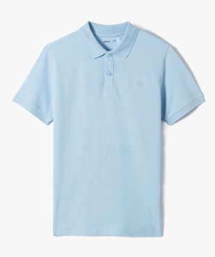 Polo à manches courtes en maille piquée garçon vue1 - GEMO (JUNIOR) - GEMO