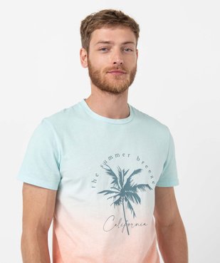 Tee-shirt homme avec motif palmier coloris tie and dye vue2 - GEMO (HOMME) - GEMO
