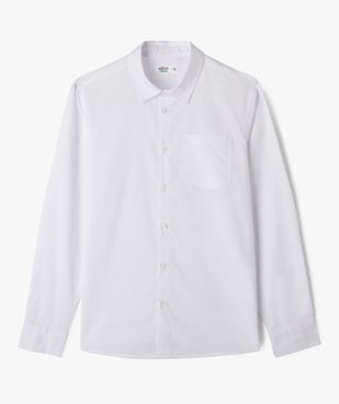 Chemise unie à manches longues garçon vue6 - GEMO 4G GARCON - GEMO